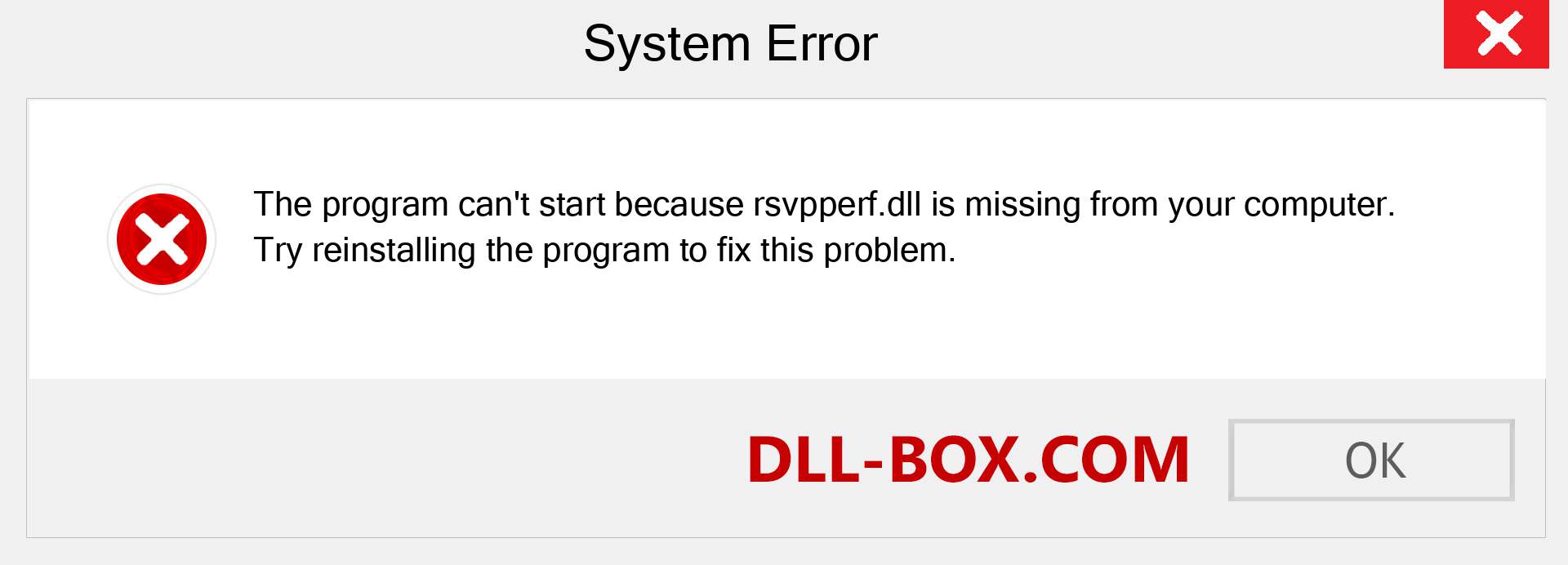  rsvpperf.dll file is missing?. Download for Windows 7, 8, 10 - Fix  rsvpperf dll Missing Error on Windows, photos, images